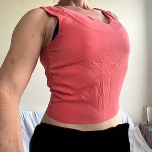 Women's Pink Sleeveless Top